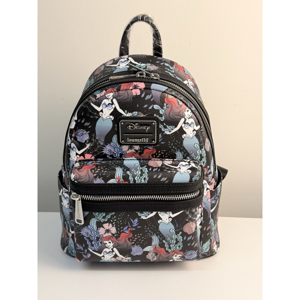 NWT Loungefly Disney Little Mermaid Ariel Floral AOP Mini Backpack